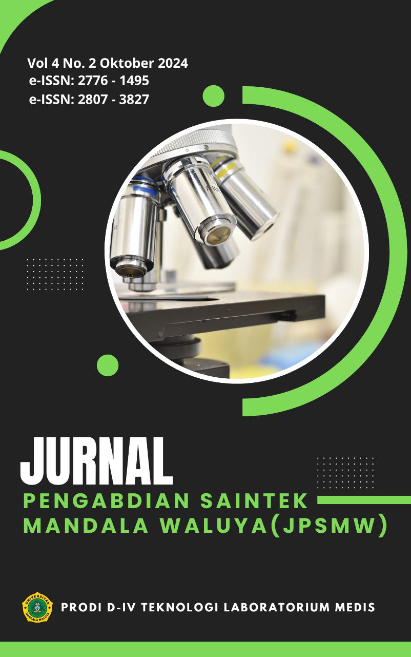 					View Vol. 4 No. 2 (2024): JURNAL PENGABDIAN SAINTEK MANDALA WALUYA
				